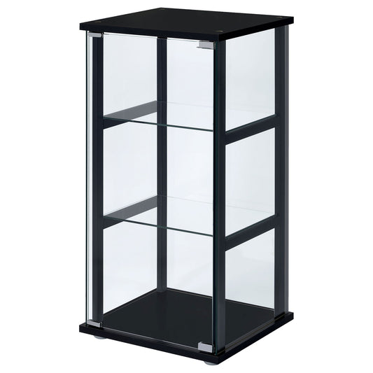 Callie - 3 Shelf Curio Cabinet - Black