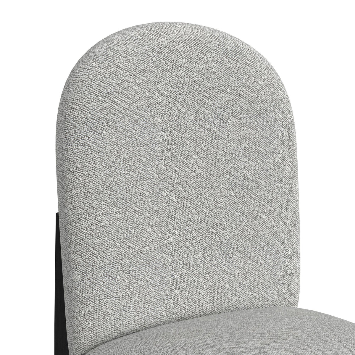 Portland - Round Back Barstool With Fabric (Set of 2) - Gray / Black