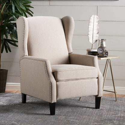 Westeros Wing Back Fabric Upholstered Recliner