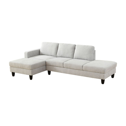 L - Shaped Sectional Sofa With Chaise & Ottoman