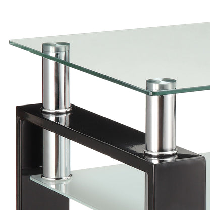 Samantha - 1 Shelf Square End Table - Black