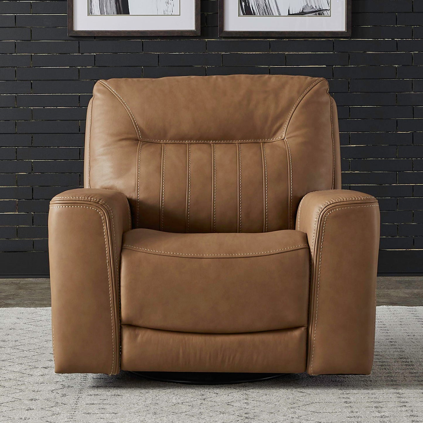 Bennett - Swivel Glider Recliner P2 - Butternut