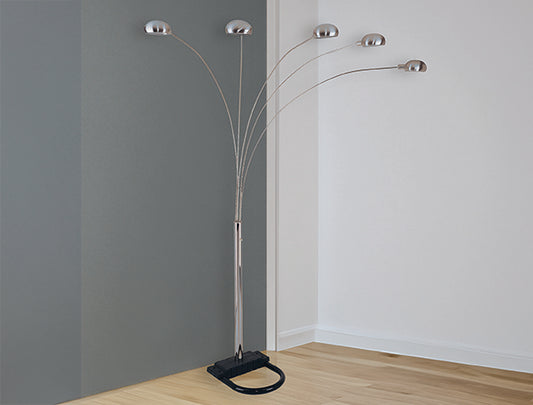 Pewter Shade Floor Lamp 82"h