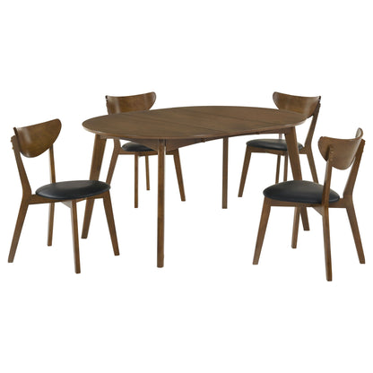 Linnea - 5 Piece Dining Set With Chairs - Dark Walnut