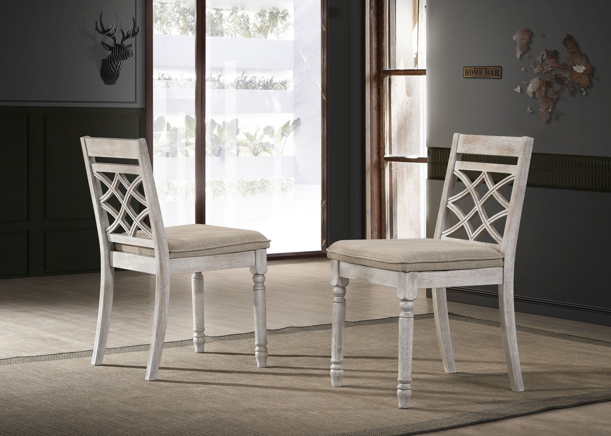 Havanna - Wide Chair With Cushion (Set of 2) - Off White