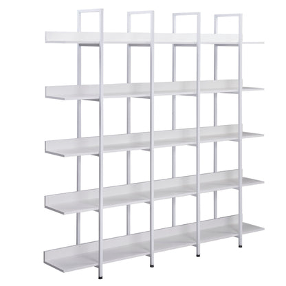 Vintage Industrial 5 Tier Open Bookcase