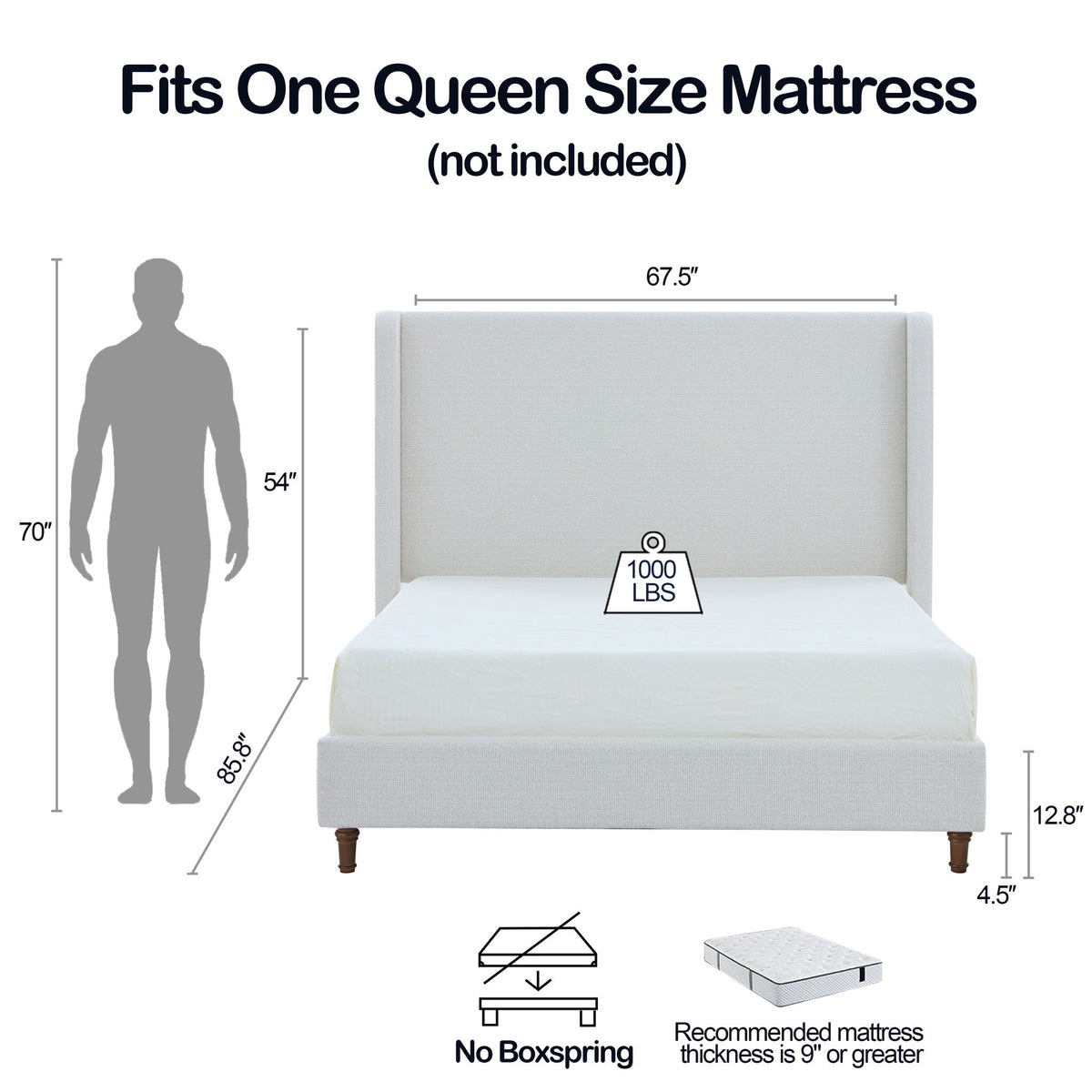 Harper - Tall Headboard Upholstered Bed With Elegant Simplicity
