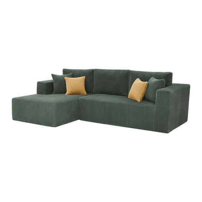 L - Shape Full Compressed Upholstered Sectional