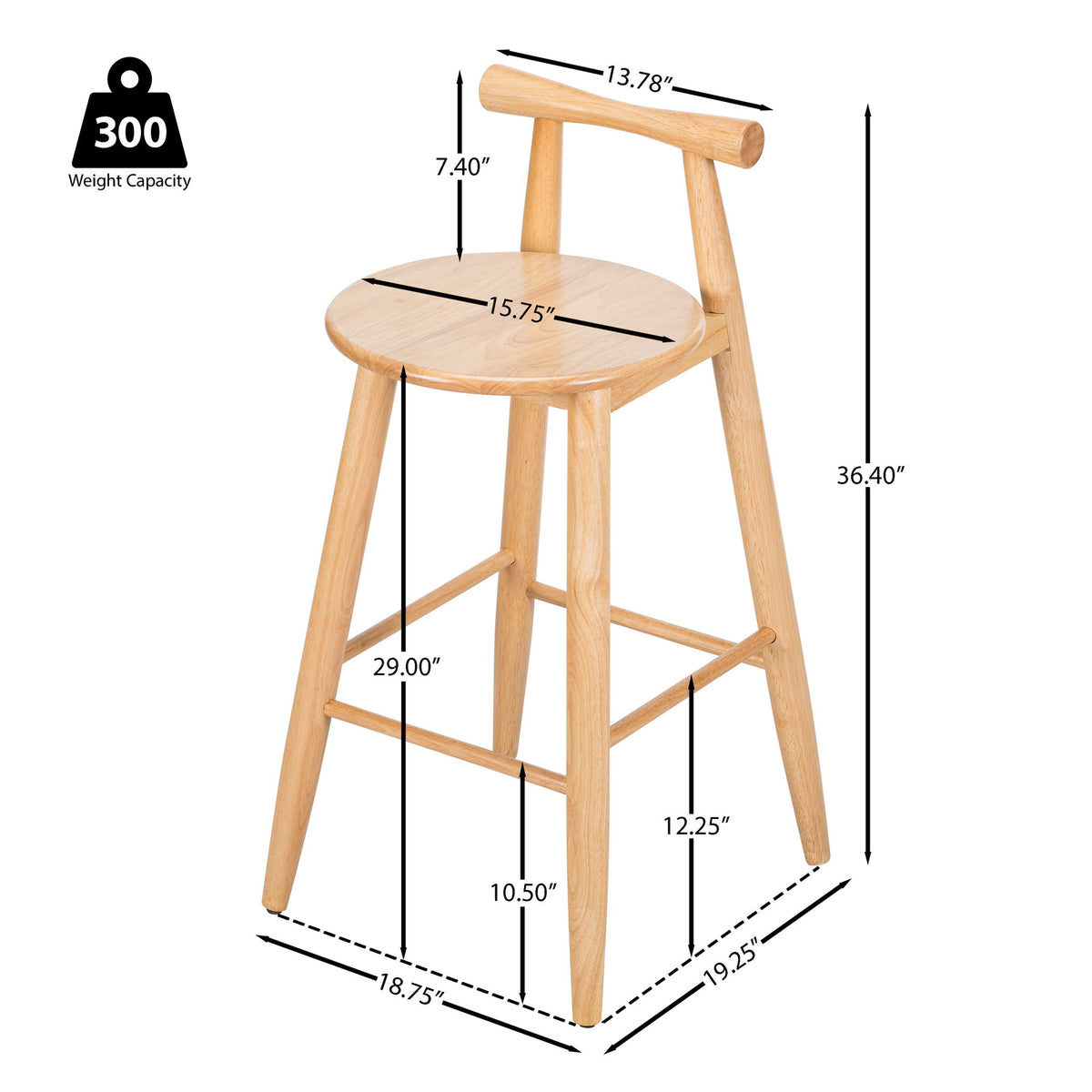Grove - Indoor Barstool (Set of 2) - Natural