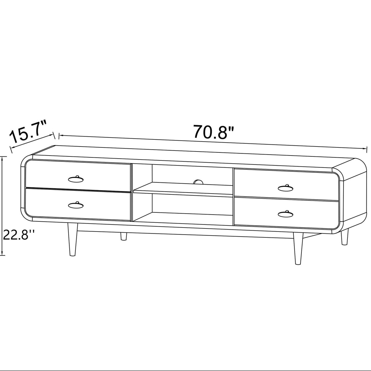 Alexa - TV Stand - Dark Brown / Wood