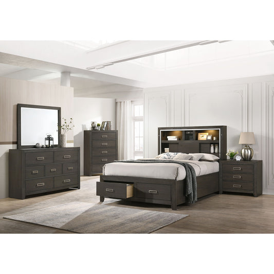 Sasha - Queen Storage Footboard/ Slats - Gray