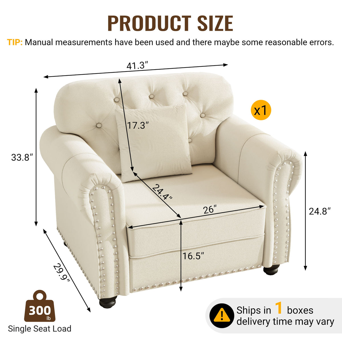 Upholstered Sofa With Nailhead Trim And Rolled Armrests