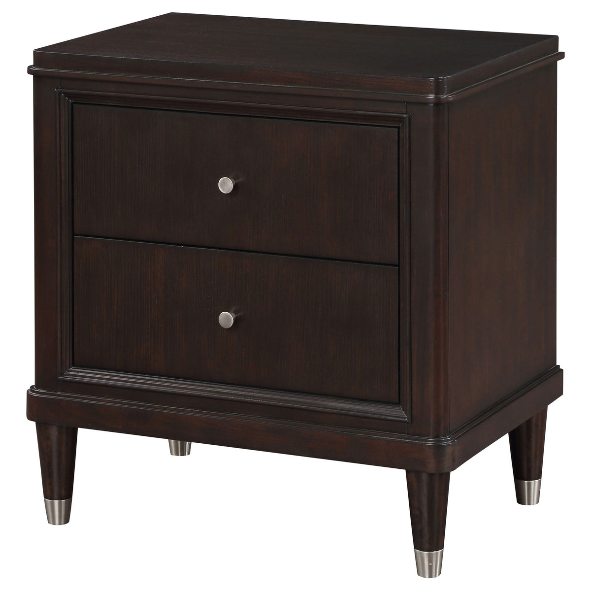 Niguel - 2 Drawer Nightstand With Felt Lined Top Drawer - Brown