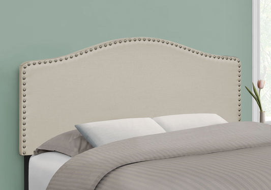 Full Size, Bed Headboard Only, Upholstered, Transitional - Beige