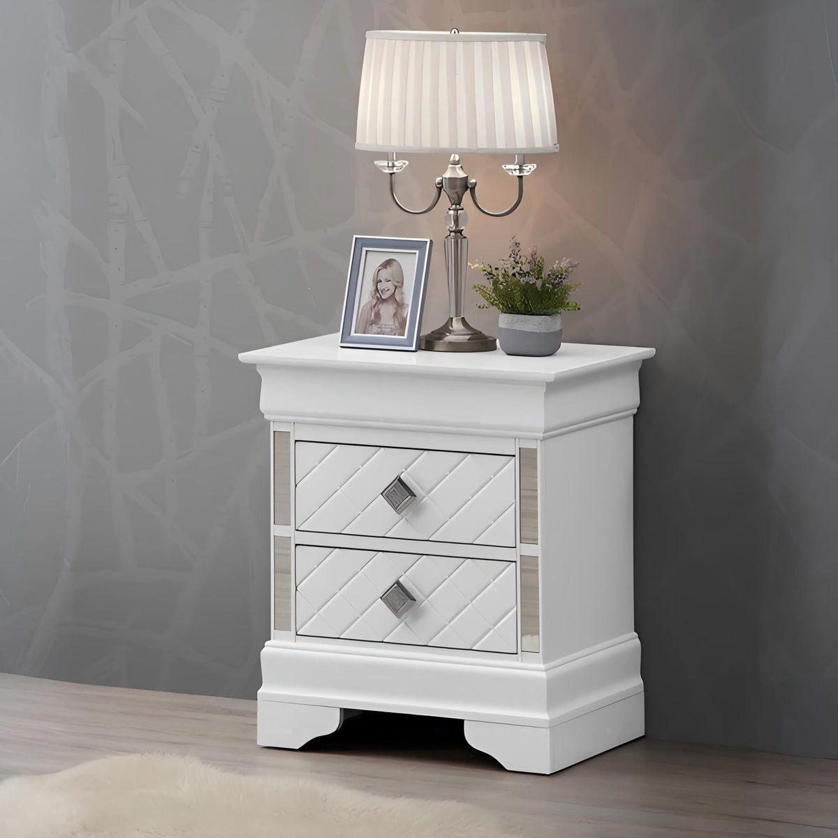 Accent Nightstand - White