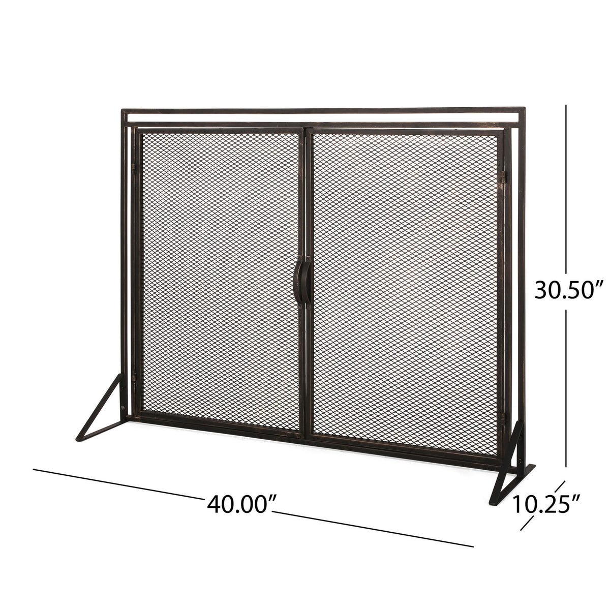 Samantha - Iron Fireplace Screen 2 Door Design