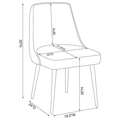 Curved Back Side Chair (Set of 2)
