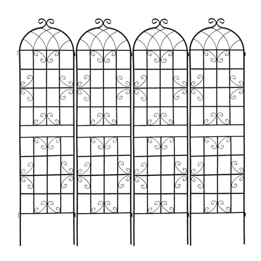 Metal Garden Rustproof Trellis For Climbing Plants Outdoor Flower Support