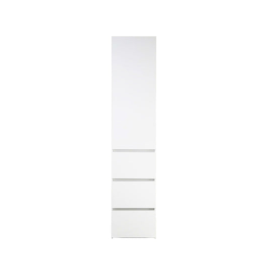 Elise - Slim Modular Closet Cabinet With Drawers - White