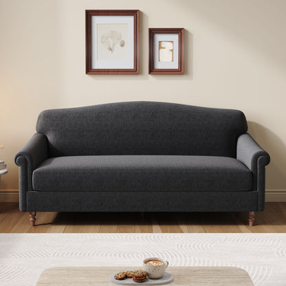 Loveseat Sofa, 2 Seater Couch With Rolled Arms