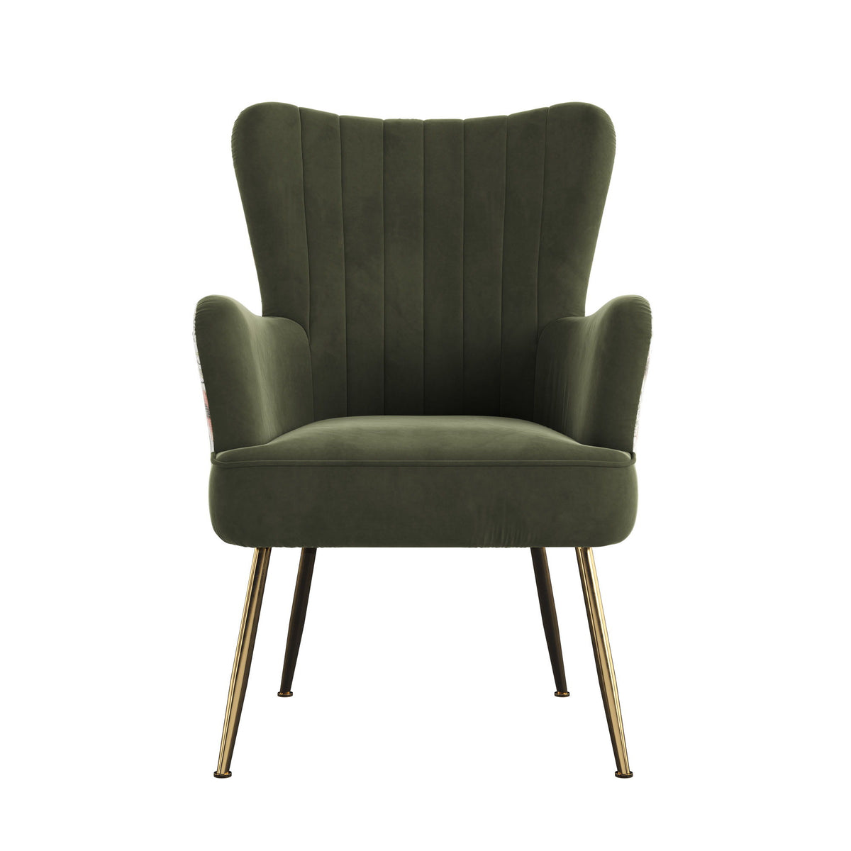 Accent Chair With Unique Print Fabric
