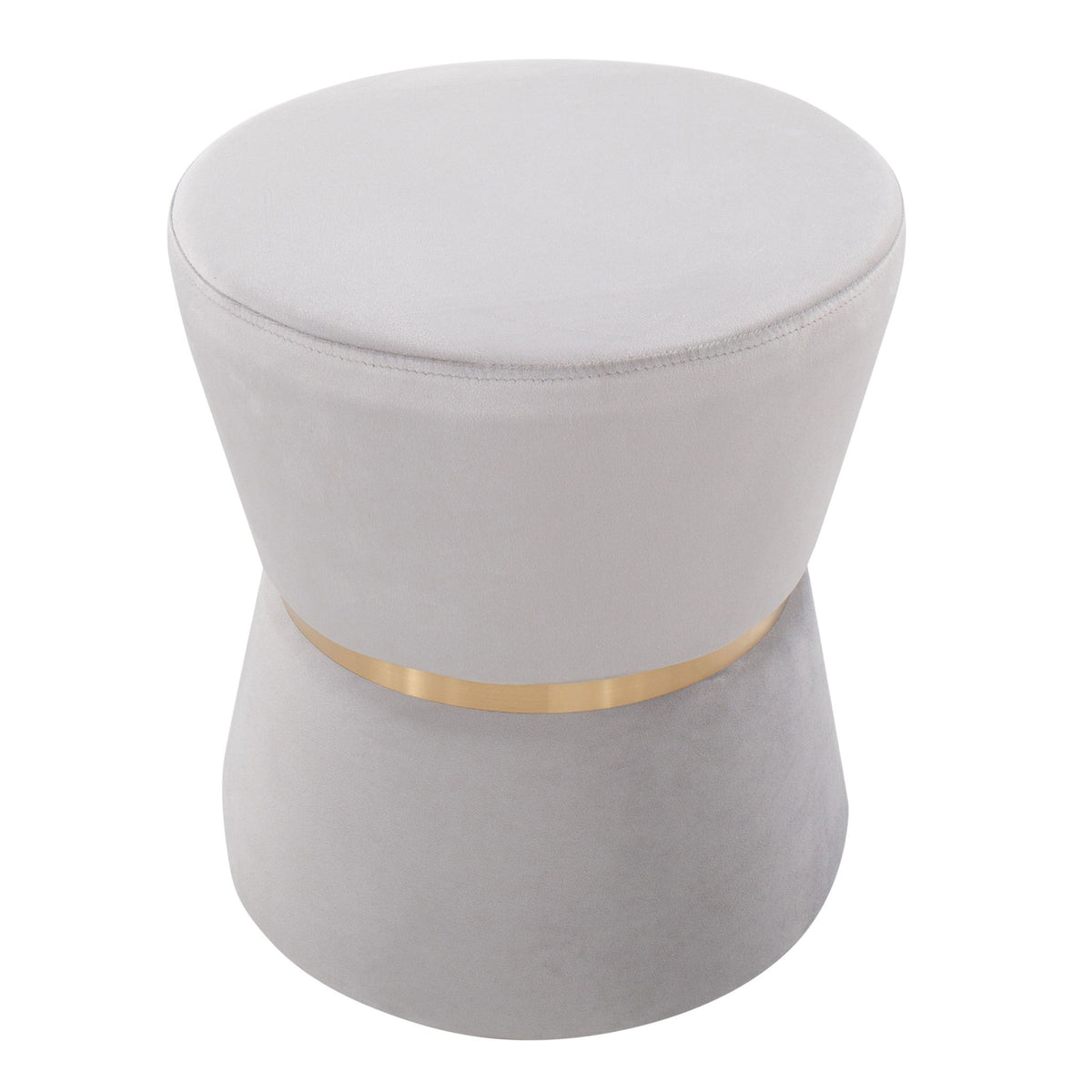 Gemma - Contemporary / Glam Ottoman - Silver