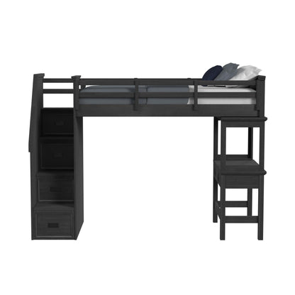 Hampton Kids - Loft With Staircase And Desk With Speaker
