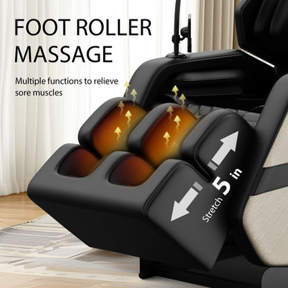 Massage Chair Recliner With Zero Gravity With Full Body Air Pressure - Black / Blue / Gold