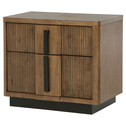 Moraga - 2 Drawer Nightstand - Ash Brown