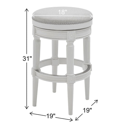 Rustic Elegance Backless Swivel Stool