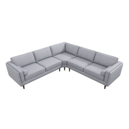 Amber - Corner Sectional Sofa - Light Gray