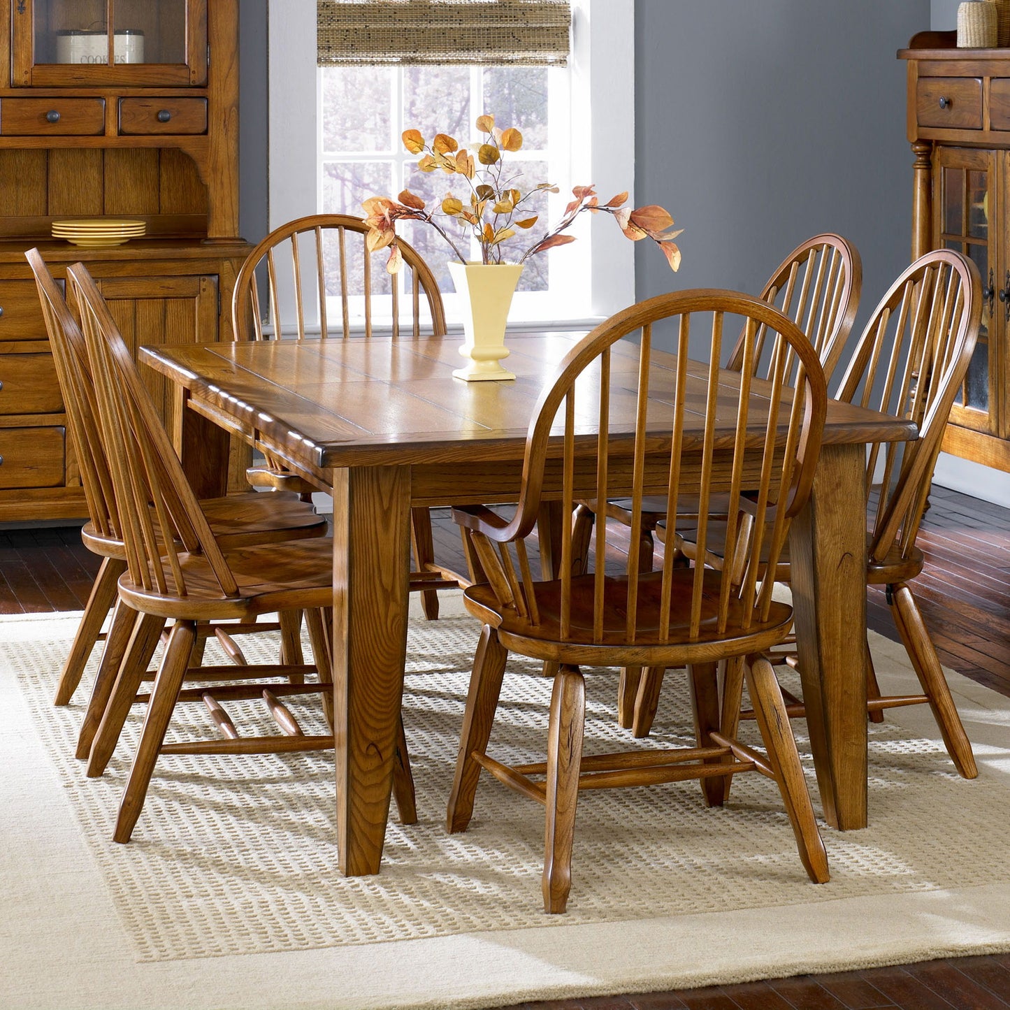 Treasures - Rectangular Leg Table - Rustic Oak