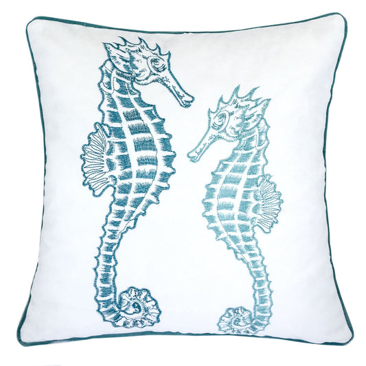Seahorses Pillow Cover With Matching Back