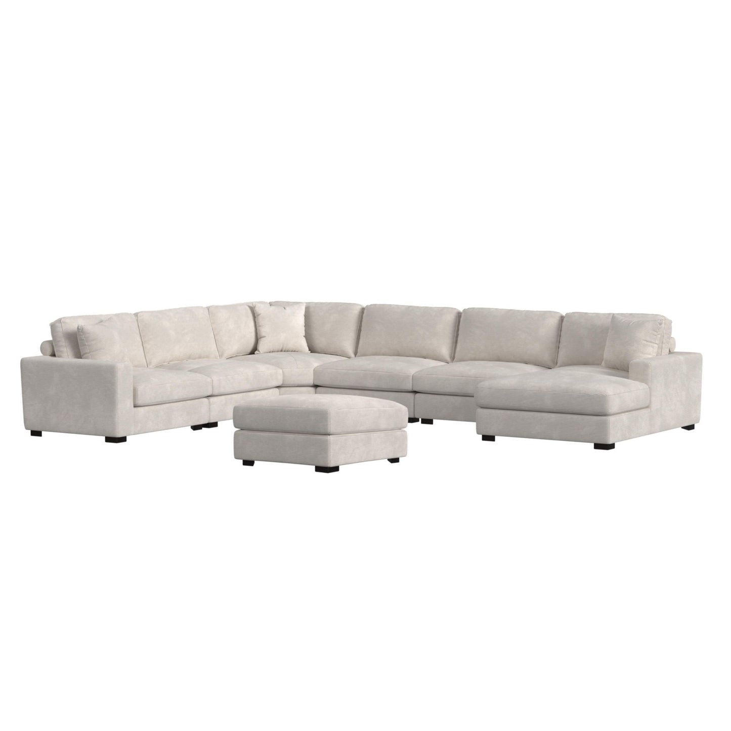 Arizona - Modular Wedge With 1 Pillow 20" - Steno Beige