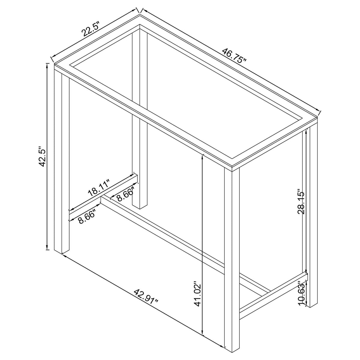 Tommy - Bar Table - Chrome
