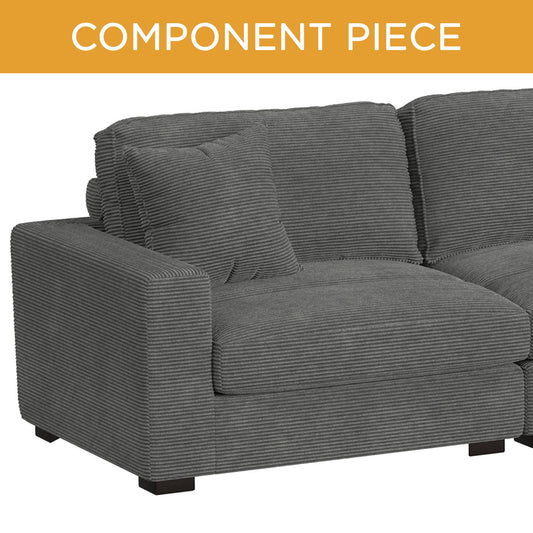 Arizona - Modular LHF Armchair With 1 Pillow 20" - Steno Charcoal