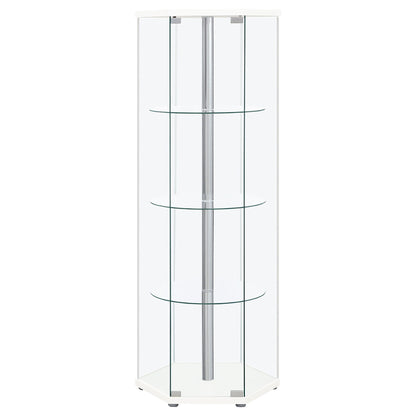 Tenley - 4 Shelf Curio Cabinet With Hexagonal Design