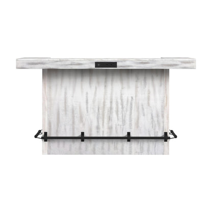Rogen Rustic - Bar Table Base With Ice Tray - Rustic White