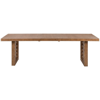 Shaker Lakes - Double Pedestal Table Set - Harvest Brown