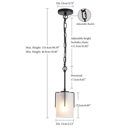 Adjustable Cylindrical Pendant Light