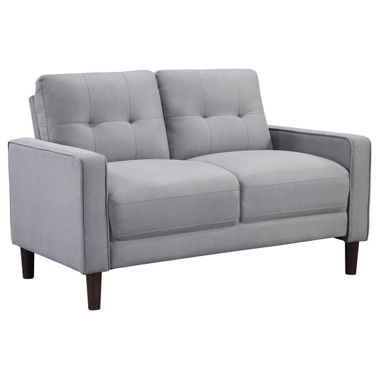 Harvey - Tufted Loveseat With Track Arm Design