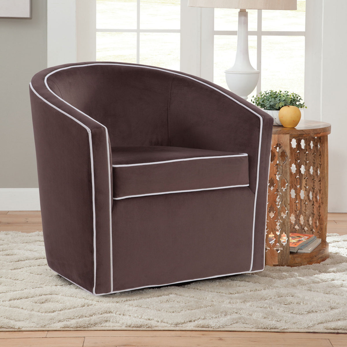 Kendall - Swivel Chair With Barrel Back Design