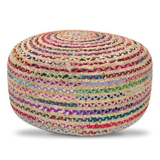 Margo - Large Round Pouf - Multicolor