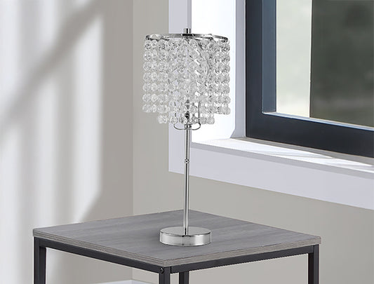 Chrome Table Lamp 19"h