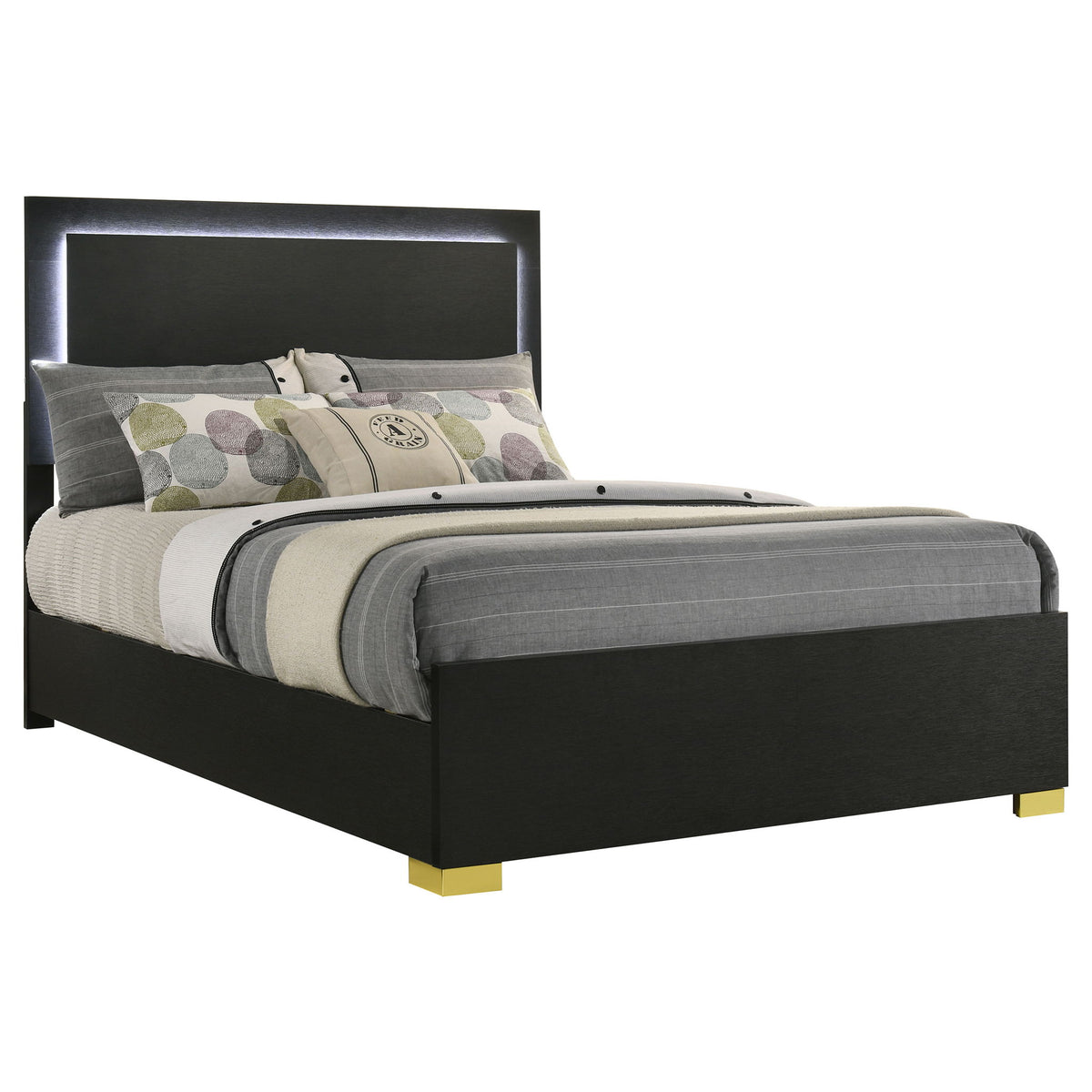 Jeremiah - LED Panel Bed With Touch Controlled Lighting