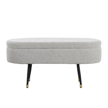 Harvey - Contemporary Storage Bench - Gray