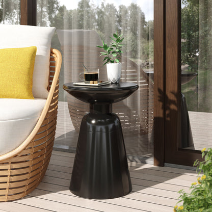 Outdoor Modern Metal End Large Table