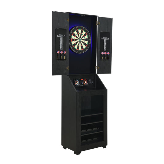 Hurricanes - Dartboard Cabinet With Speaker And LED - Black