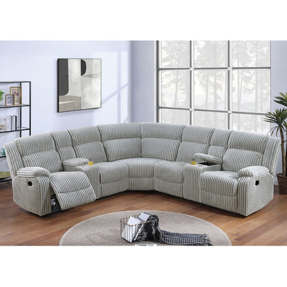 Power Motion Sectional LAF / RAF Loveseat With Console Cup Holders
