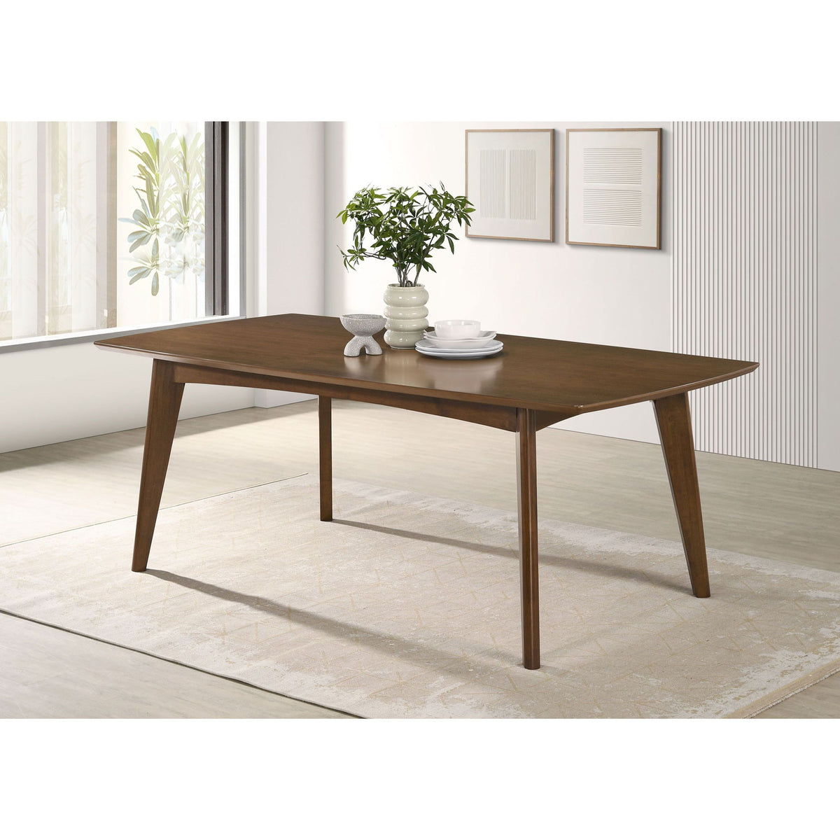 Marcella - Rectangle Dining Table With Leaf Extension - Dark Walnut